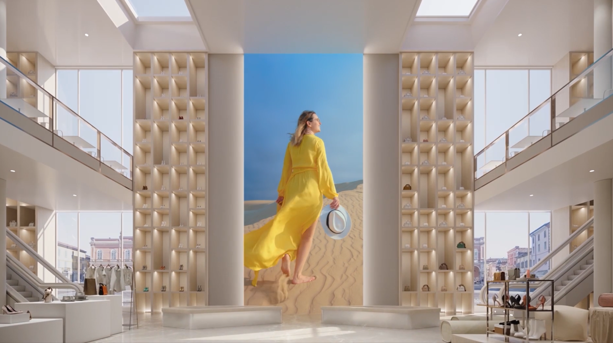 Bild eines Anwendungsfalls der SONY Crystal LED BH-Serie in einem Modehaus