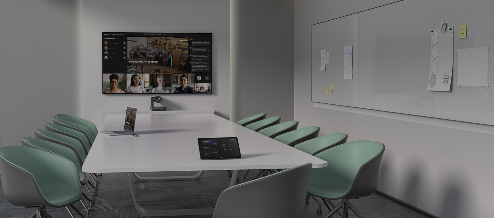 View into in a Microsoft Teams Front Row MTR  with the Yealink MVC840